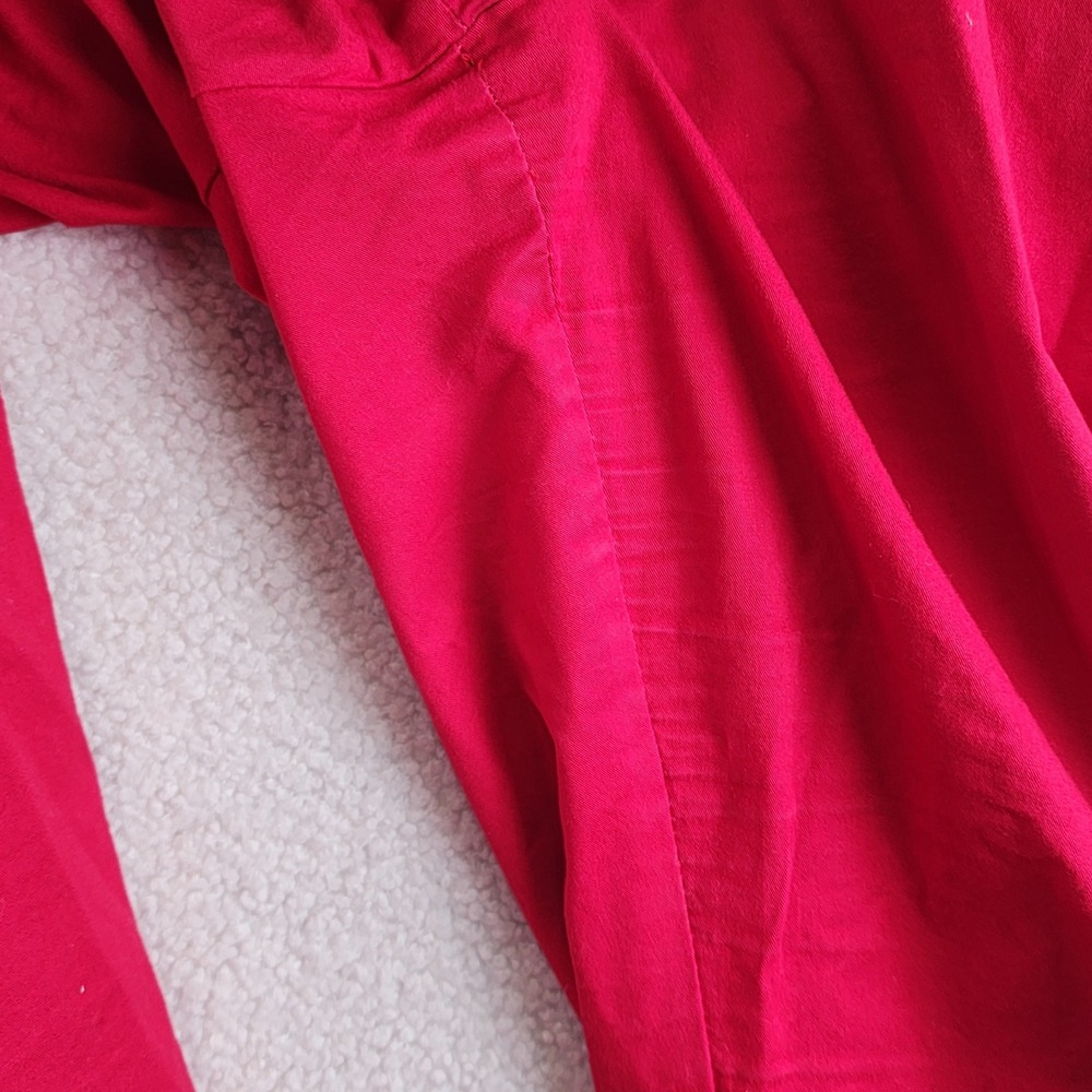 Kut from the Kloth‎ Crop Trouser Women 16 Red Cuffed Chino Stretch Casual - Picture 5 of 10